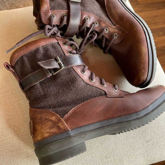 UGG Kasey leather zip up boots - Picture 4 of 14